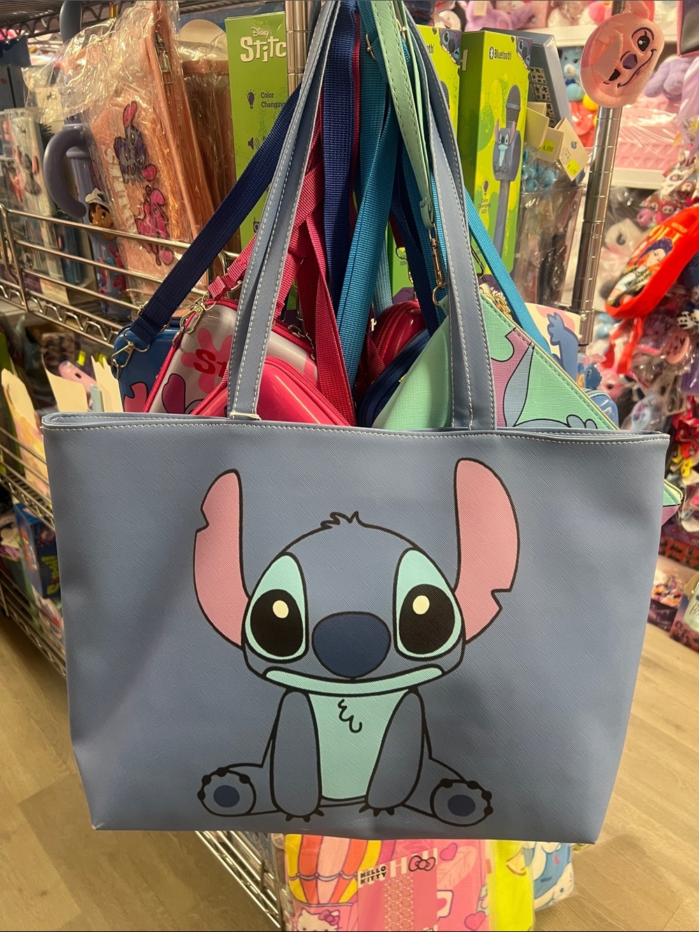 Disney Light Blue Lilo & Stitch Cartoon Tote Bag